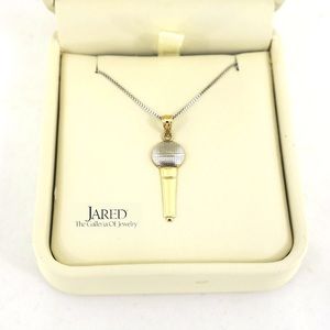 Microphone Charm 14K Yellow Gold